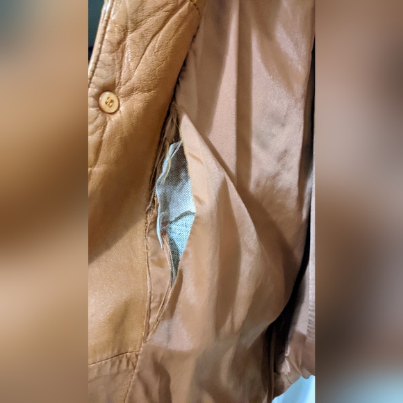 Fantastic International Men's Genuine Leather Jacket Warm Brown Size 52B - Picture 15 of 16